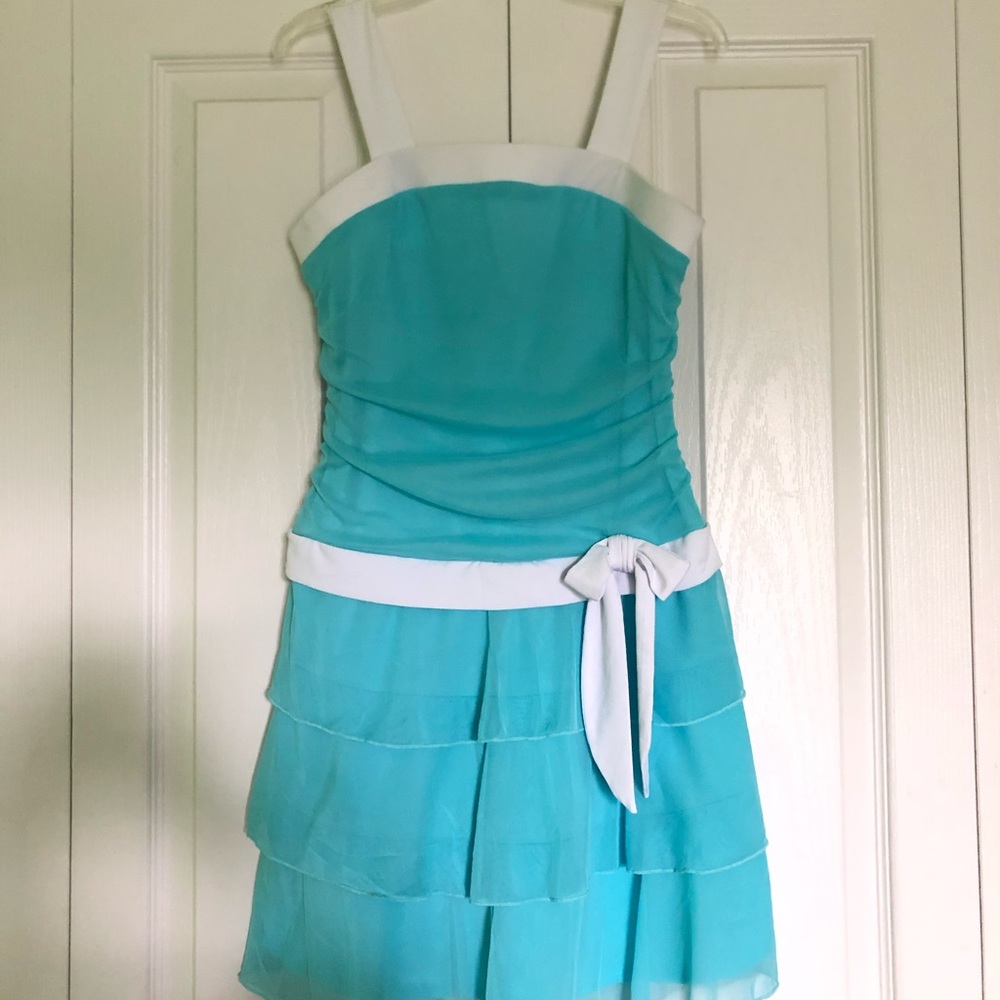 IZ byer blue layered dress